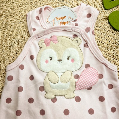 Banho de Sol Bordado - Castorzinha - Rose